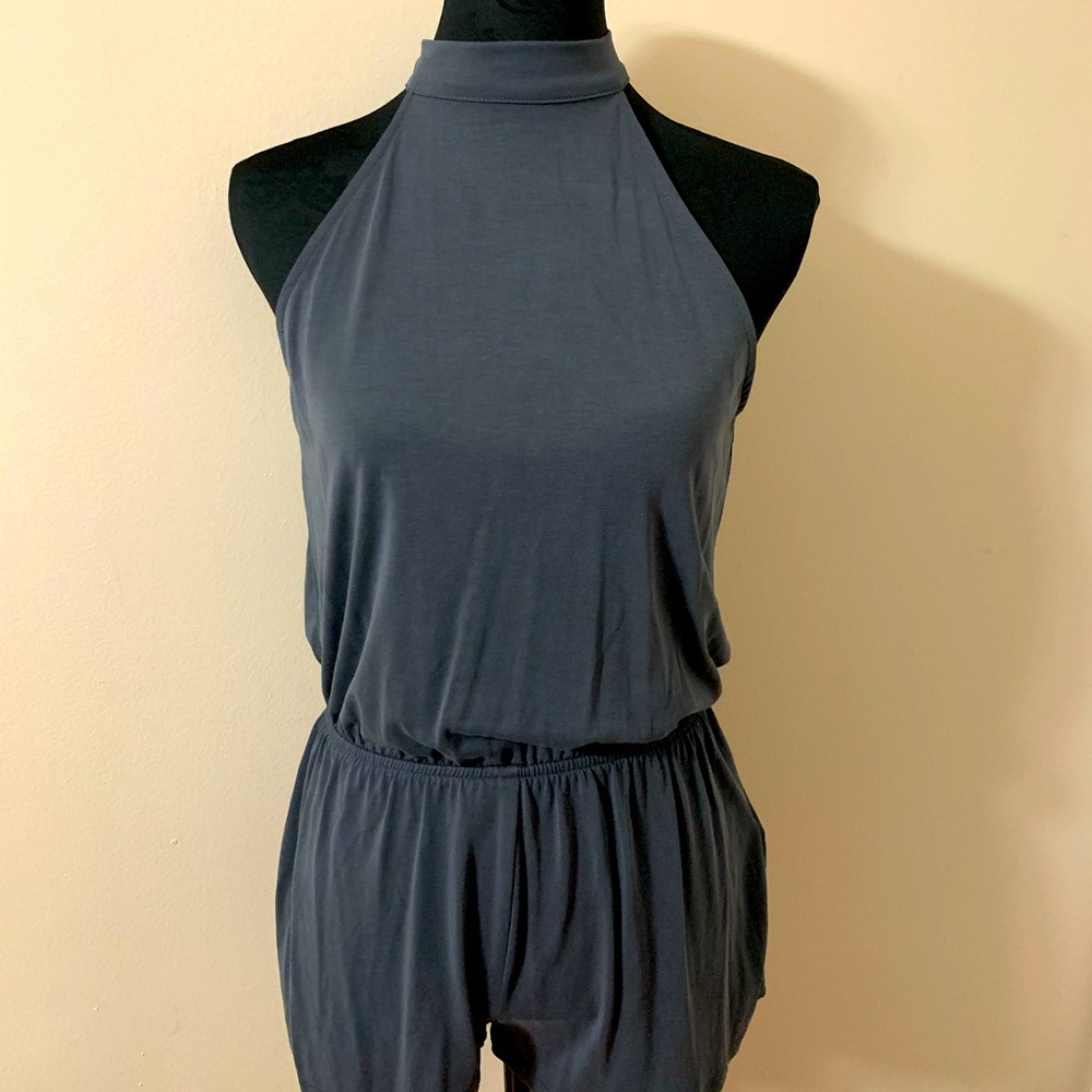 Grey halter romper